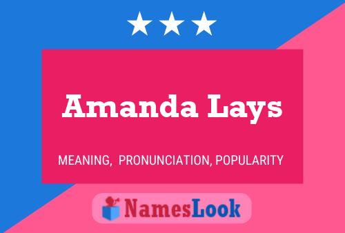 ملصق اسم Amanda Lays