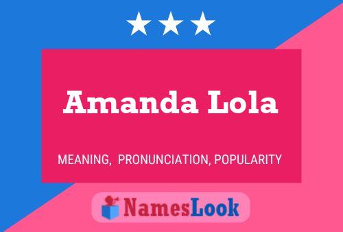 ملصق اسم Amanda Lola