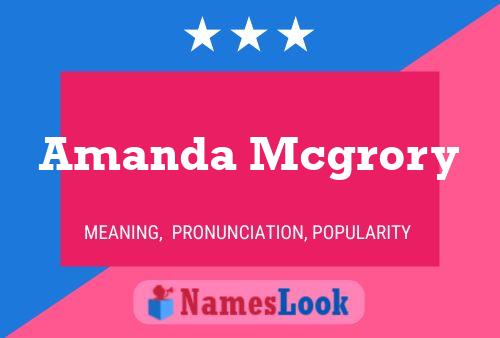 ملصق اسم Amanda Mcgrory