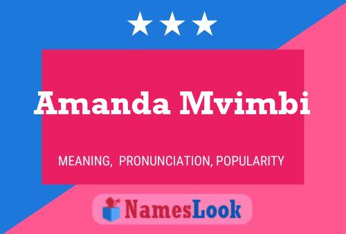 ملصق اسم Amanda Mvimbi