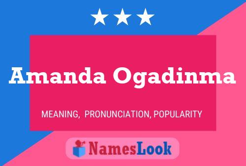 ملصق اسم Amanda Ogadinma