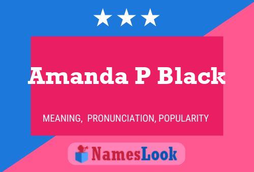 ملصق اسم Amanda P Black