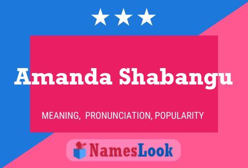 ملصق اسم Amanda Shabangu