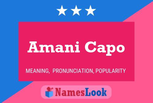 ملصق اسم Amani Capo