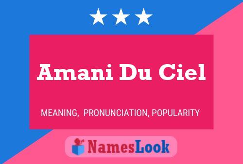 ملصق اسم Amani Du Ciel