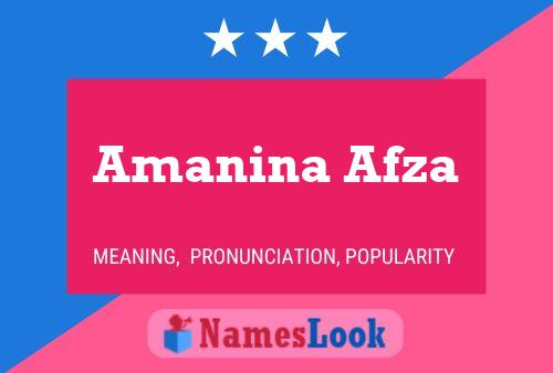 ملصق اسم Amanina Afza