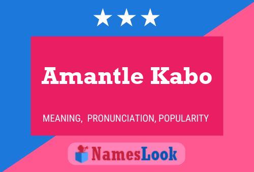 ملصق اسم Amantle Kabo