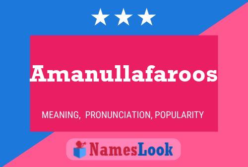 ملصق اسم Amanullafaroos