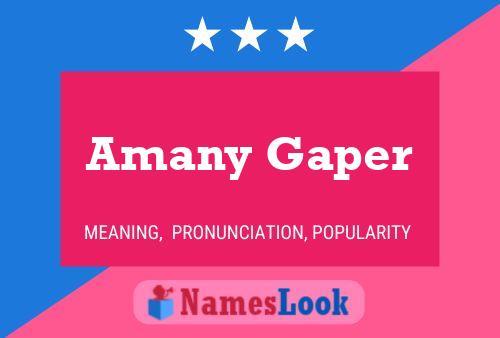 ملصق اسم Amany Gaper