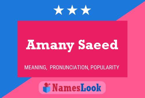 ملصق اسم Amany Saeed