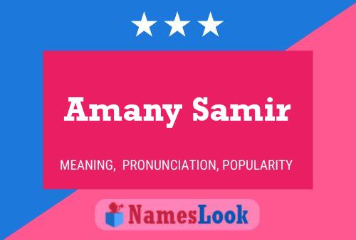 ملصق اسم Amany Samir