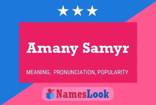 ملصق اسم Amany Samyr