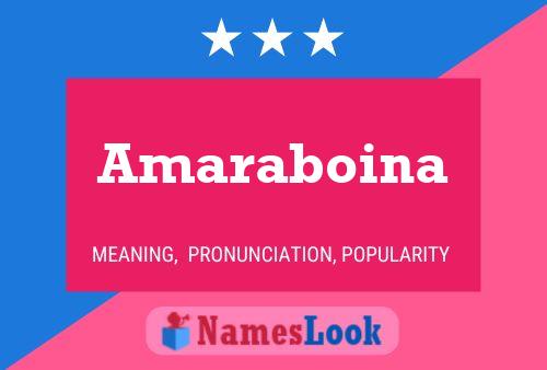 ملصق اسم Amaraboina