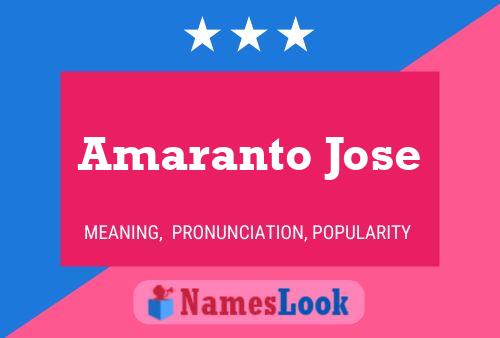 ملصق اسم Amaranto Jose