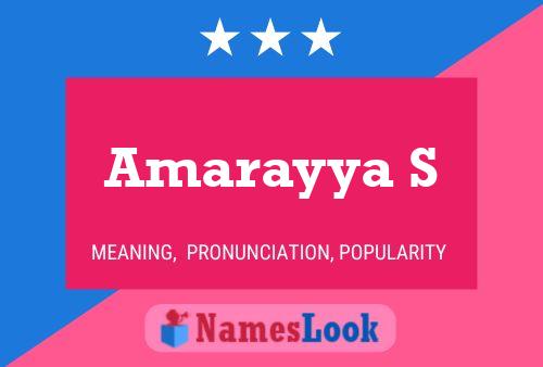 ملصق اسم Amarayya S