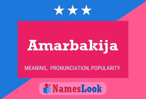 ملصق اسم Amarbakija