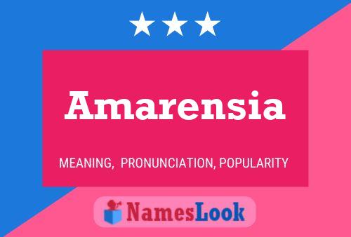 ملصق اسم Amarensia