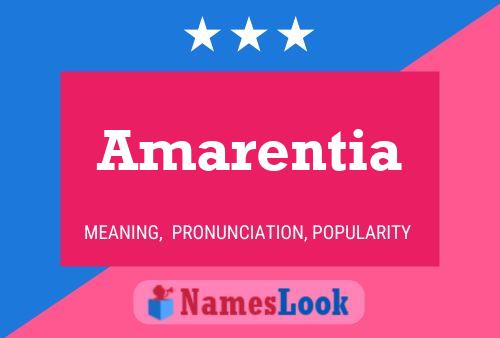 ملصق اسم Amarentia