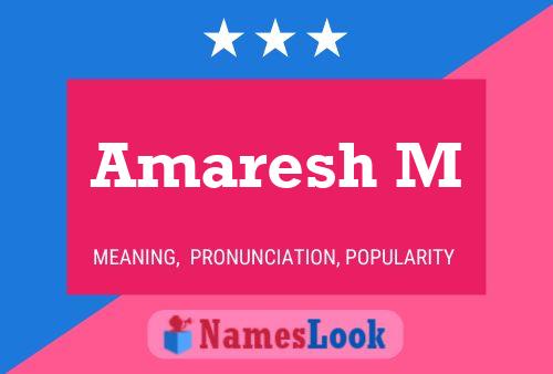 ملصق اسم Amaresh M