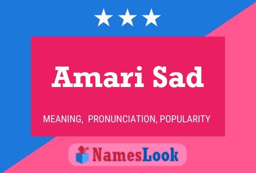 ملصق اسم Amari Sad