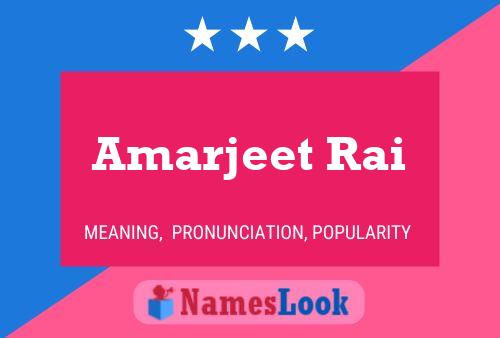 ملصق اسم Amarjeet Rai