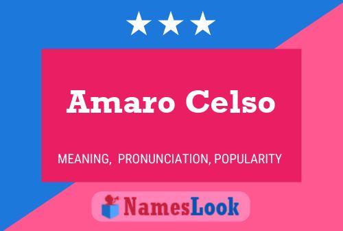 ملصق اسم Amaro Celso