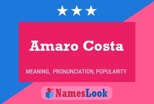 ملصق اسم Amaro Costa