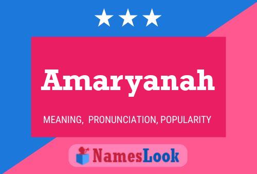 ملصق اسم Amaryanah