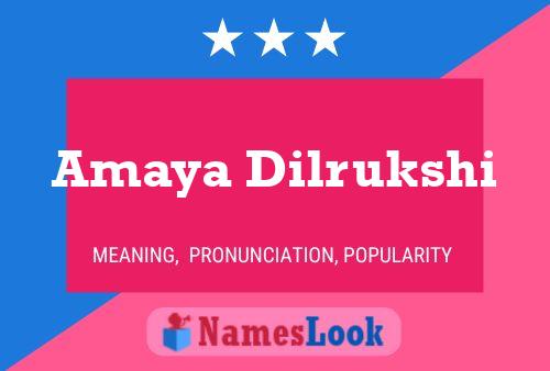 ملصق اسم Amaya Dilrukshi