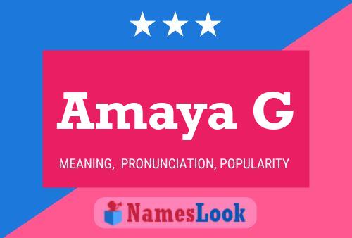 ملصق اسم Amaya G