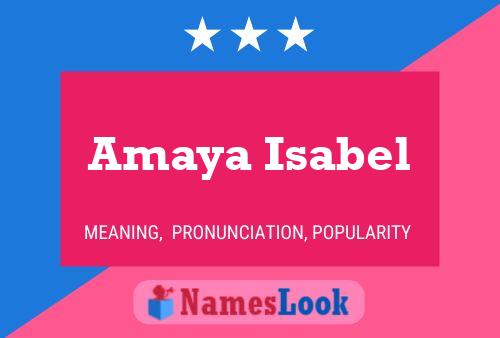 ملصق اسم Amaya Isabel