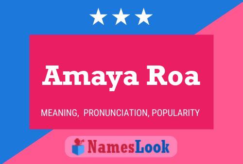 ملصق اسم Amaya Roa