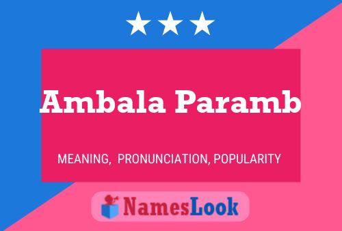 ملصق اسم Ambala Paramb