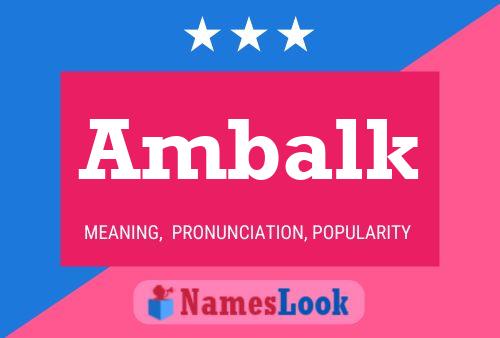 ملصق اسم Ambalk