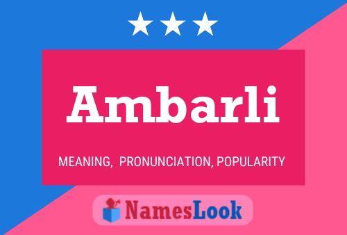 ملصق اسم Ambarli