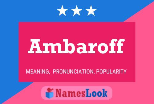 ملصق اسم Ambaroff