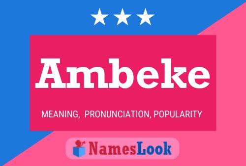 ملصق اسم Ambeke