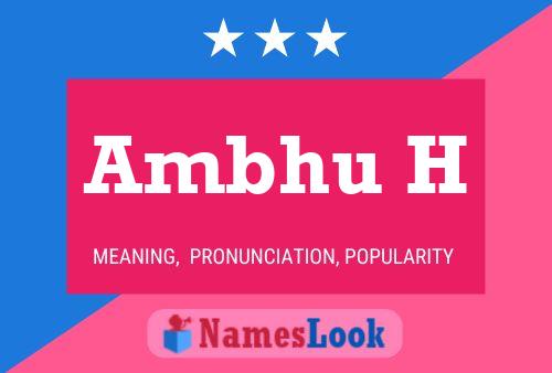 ملصق اسم Ambhu H