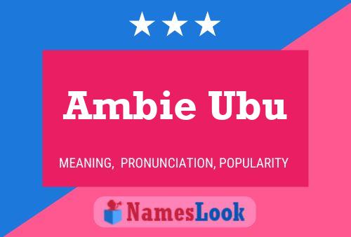 ملصق اسم Ambie Ubu