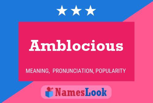 ملصق اسم Amblocious