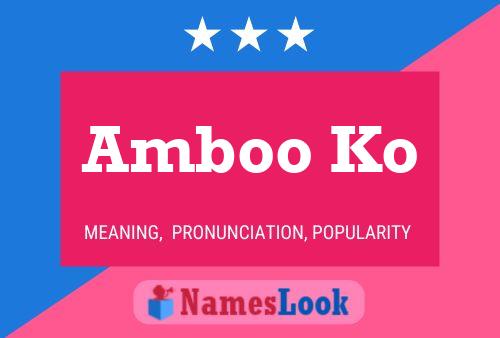 ملصق اسم Amboo Ko