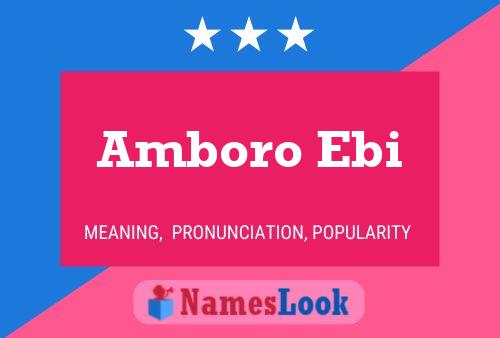 ملصق اسم Amboro Ebi