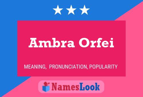 ملصق اسم Ambra Orfei