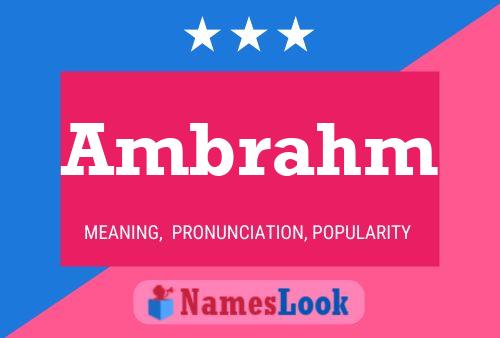 ملصق اسم Ambrahm