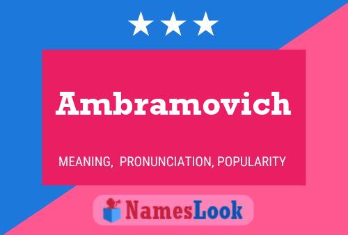 ملصق اسم Ambramovich