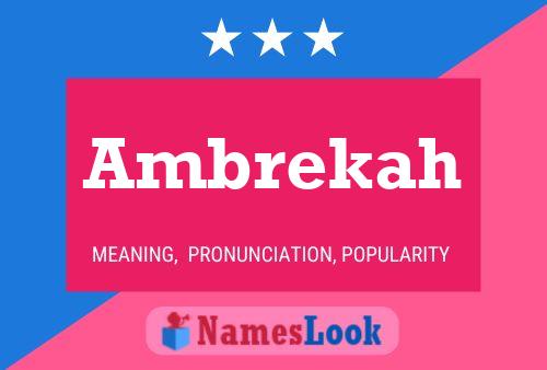 ملصق اسم Ambrekah