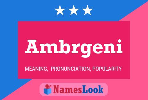 ملصق اسم Ambrgeni