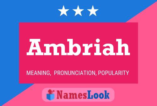 ملصق اسم Ambriah