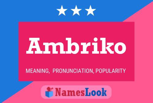 ملصق اسم Ambriko