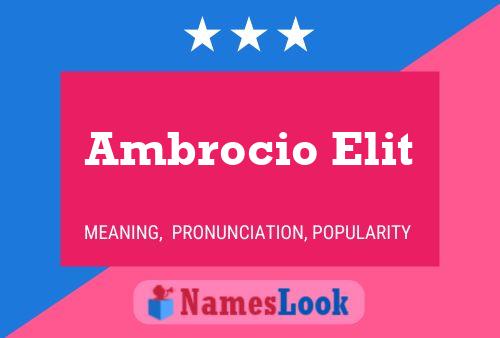 ملصق اسم Ambrocio Elit